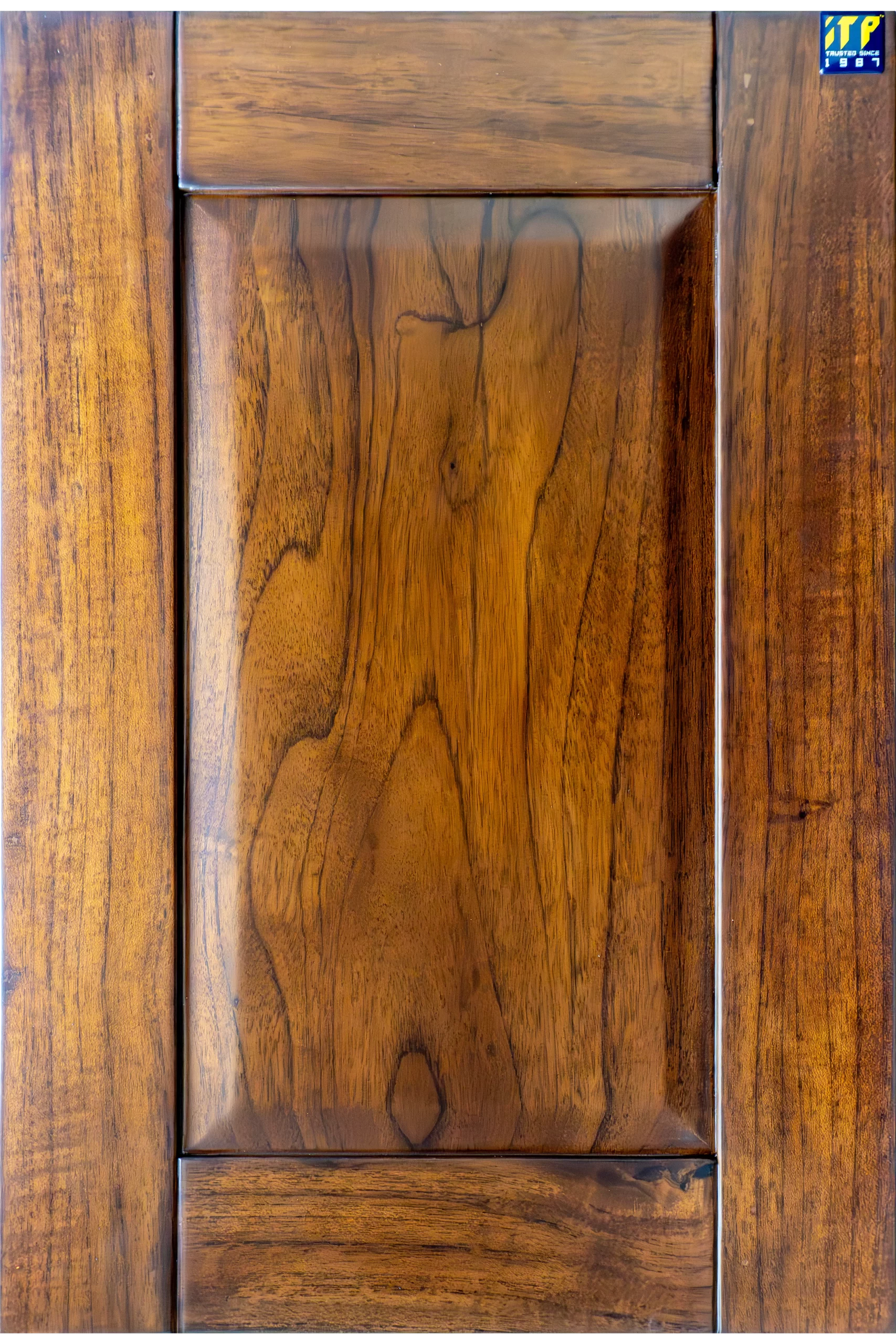 ITP Teak Wood Panel Walnut PU Matte Finish Kitchen Shutter